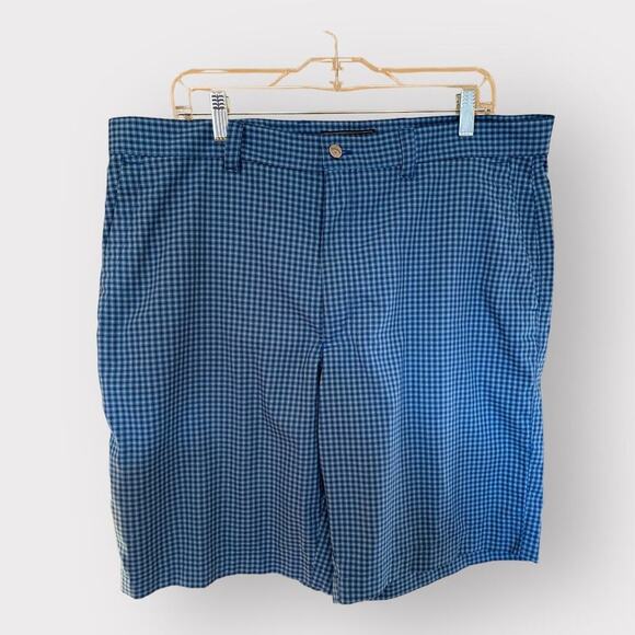 Callaway Shorts Mens 38 Blue Plaid Optimum Performance Golf Preppy‎ Athletic - Picture 1 of 5